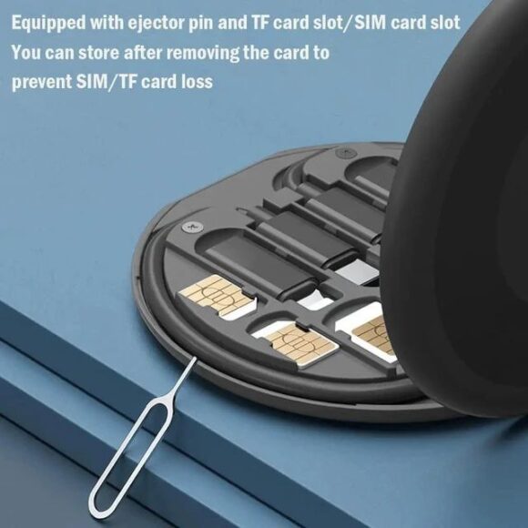 USB C Adapter OTG Cable Kit, Multi Charging Cable Case Convertor USB C to iOS Device/Type C/Micro/USB A Adapter, Data Transfer Contains Card Slot for Traveling, Use as Phone Holder (Black) - Image 8