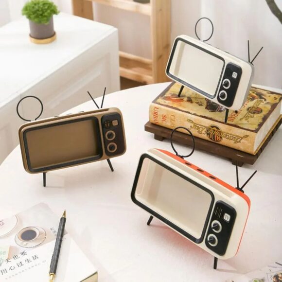 Retro Tv Pattern Cellphone Stand for Desktop Car Portable Detachable - Image 2