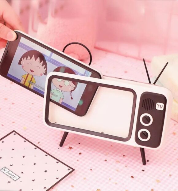Retro Tv Pattern Cellphone Stand for Desktop Car Portable Detachable