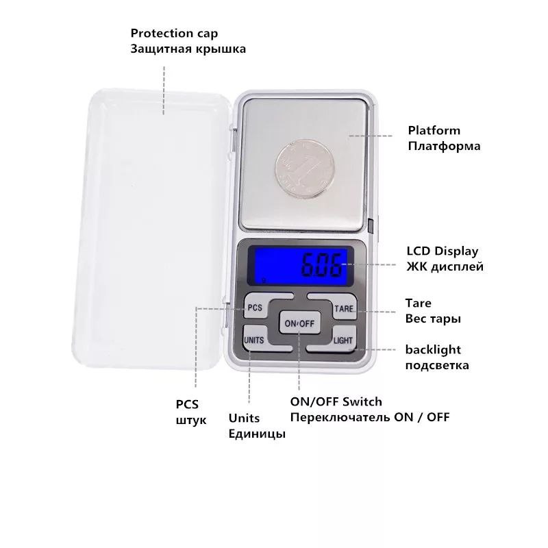 Other Portable Ultra Precise Mini Pocket Jewelry Electronic Scale, 500g/0.01g - Image 6