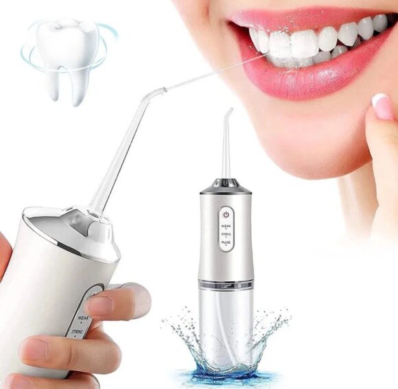 [NEW] Portable Dental Water Flosser, Travel Portable Dental Flosser with 4 Nozzles and 3 Modes, USB, 220ml, Rechargeable Dental Water Flosser, Water Pressure, Waterproof - Image 4
