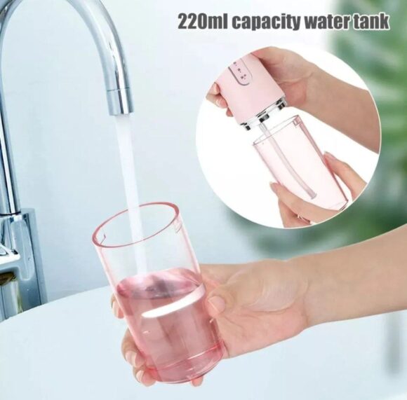 [NEW] Portable Dental Water Flosser, Travel Portable Dental Flosser with 4 Nozzles and 3 Modes, USB, 220ml, Rechargeable Dental Water Flosser, Water Pressure, Waterproof - Image 9