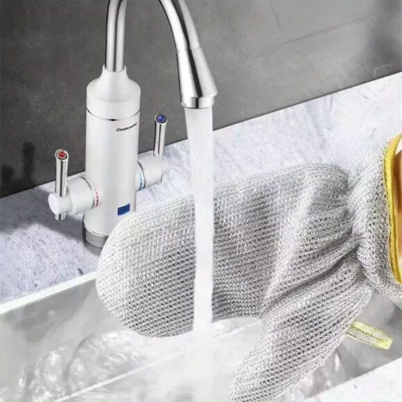 Dishwashing Glove with Metal Mesh - Heavy Duty Scrub Gloves for Safe and Effective Cleaning - Image 5