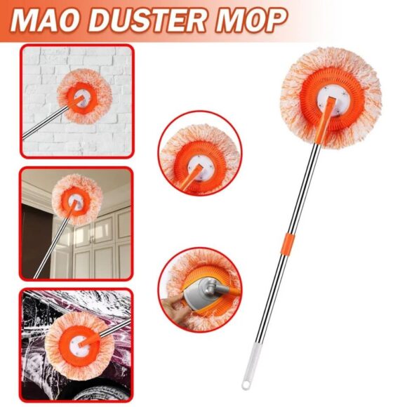 Rotary parquet mop with stainless steel handle, rotary mop for floors, ceilings and all (*one piece only) - Image 11