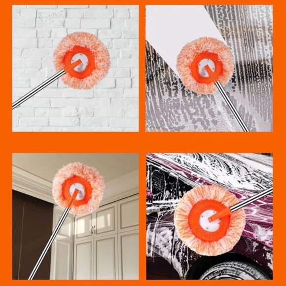 Rotary parquet mop with stainless steel handle, rotary mop for floors, ceilings and all (*one piece only) - Image 6