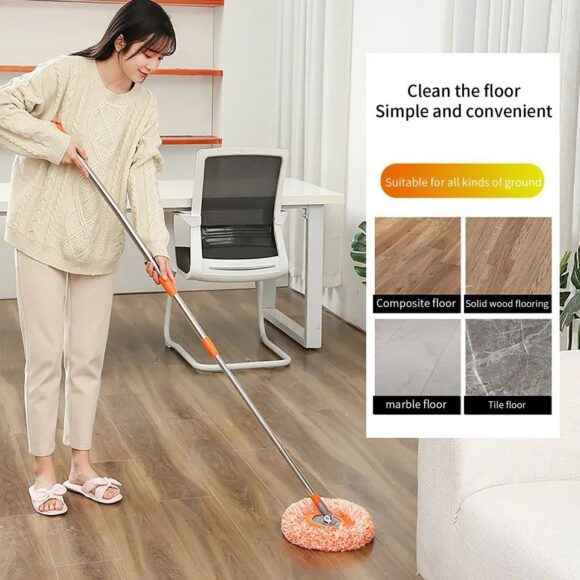 Rotary parquet mop with stainless steel handle, rotary mop for floors, ceilings and all (*one piece only) - Image 10