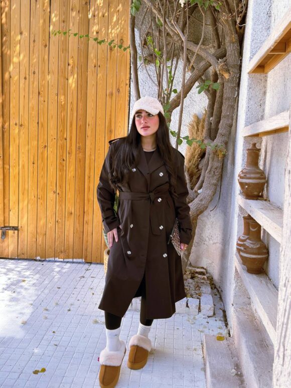 Anna Fashion Coats Gabardine - Image 7
