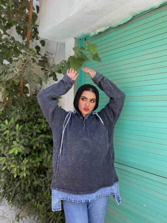 Anna Fashion hoodie Jeans Quarry - Image 2