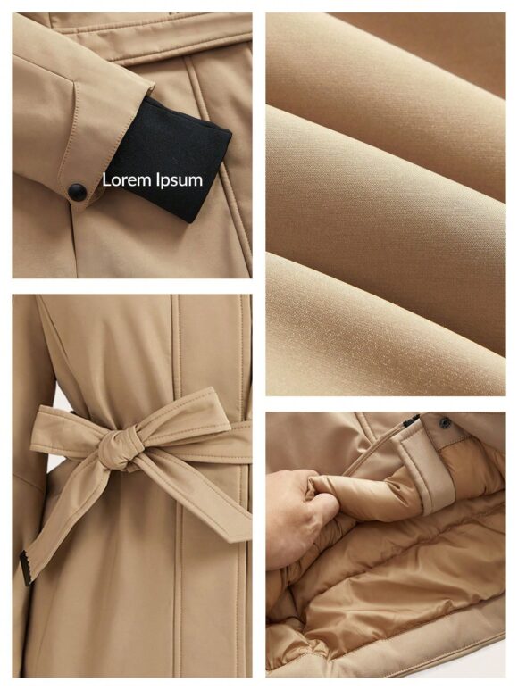 Anewsta Detachable Thick Fur Collar Hooded Winter Padded Zip-Up Padded Coat - Image 15