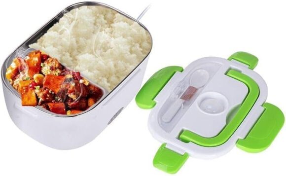 Portable Electric Food Warmer Lunch Box with Spoon Food Warmer PP Silicone Material,Multi Color, 40W, Food Storage Capacity:1.05L - Image 5