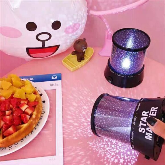 Star Master, Star Master Colorful Romantic LED Sky Starry Moon Beauty Night Projector Bed Side Lamp - Image 5