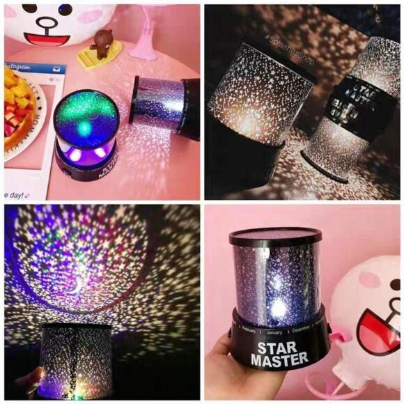 Star Master, Star Master Colorful Romantic LED Sky Starry Moon Beauty Night Projector Bed Side Lamp - Image 4