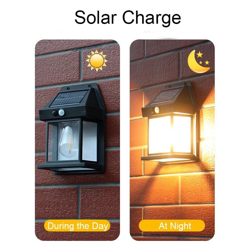 Tungsten Wire Solar Wall Light, Easy to Install, Wider Lighting Range, 120° Induction Angle, IP65 Waterproof IP65 Outdoor Solar Wall Light - Image 5