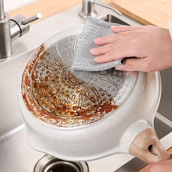 Dish Cloth - Wire Cloth for Cleaning Kitchen Pots and Pans