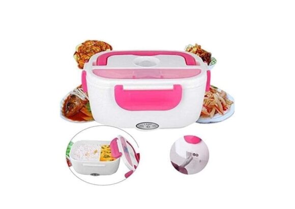 Portable Electric Food Warmer Lunch Box with Spoon Food Warmer PP Silicone Material,Multi Color, 40W, Food Storage Capacity:1.05L - Image 4