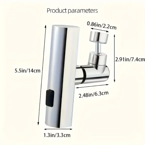 1pc Universal 3-Way Water Outlet Faucet Adapter, ABS Material, Easy Installation, No Electricity Needed, Bathroom Sink Accessory, Multi-Functional Dispenser - Image 2