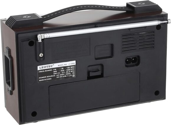 Leotec lt-2009 11 band high sensitivity radio - wooden - Image 3