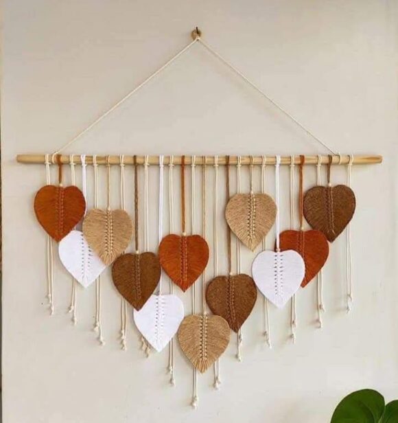 Hanging Macrame handmade decorations Modern and chic Leaf 100 CM × 60 CM