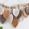 Hanging Macrame handmade decorations Modern and chic Leaf Size 80 Cm