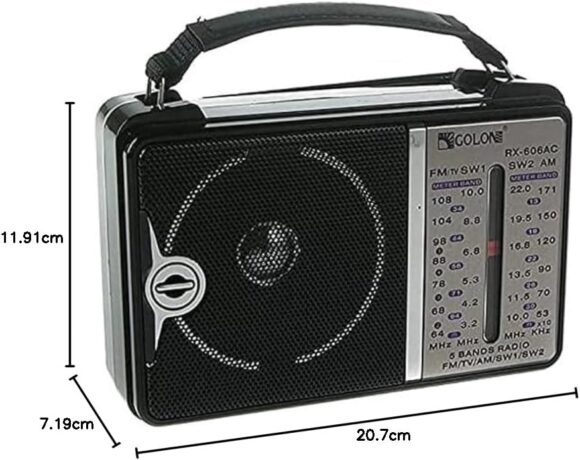 Golon rx-607ac high sensitivity portable radio- black - Image 3