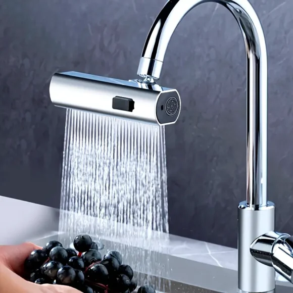 1pc Universal 3-Way Water Outlet Faucet Adapter, ABS Material, Easy Installation, No Electricity Needed, Bathroom Sink Accessory, Multi-Functional Dispenser - Image 4