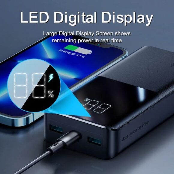JOYROOM JR-192 High Capacity 20,000 MAh Fast Charge 22.5W Power Bank - Black - Image 6