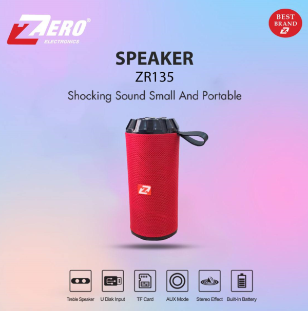 Zero Z135 Portable Bluetooth Speaker Supports Memory Card and USB - red