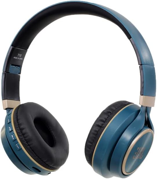 Wireless Blutooth Headphones T10 (Black) TF Card, FM Radio, USB-C, 20hr - Image 4