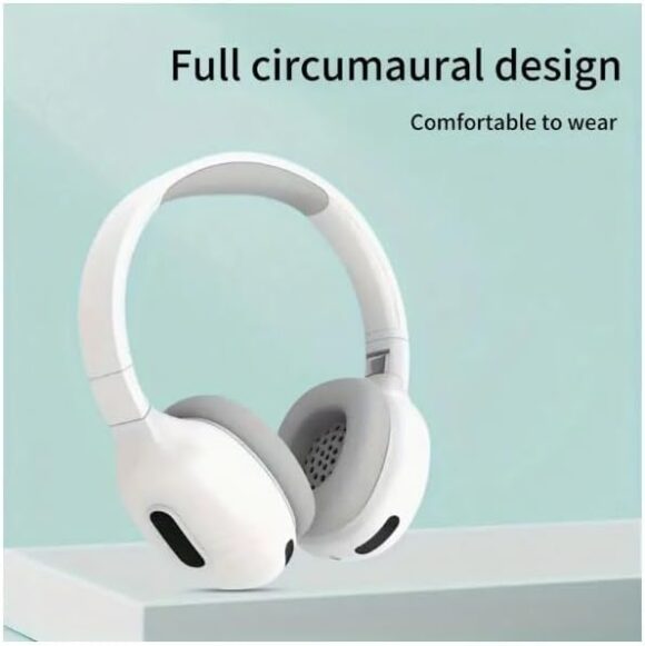 Bluetooth Headset - Max pro - Works on Phone - Rechargeable - Built-in Microphone - Over Ear - Black (Black)