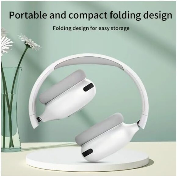 Bluetooth Headset - Max pro - Works on Phone - Rechargeable - Built-in Microphone - Over Ear - Black (Black) - Image 9