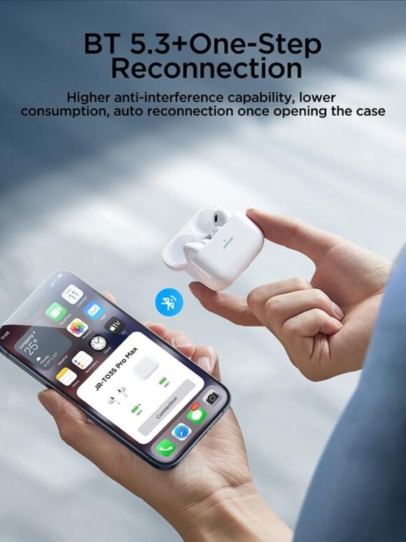 Joyroom JR-T03S PRO MAX Wireless Bluetooth Earphone Dual-core Chip, Instant Connection, Stable Trans - Image 8