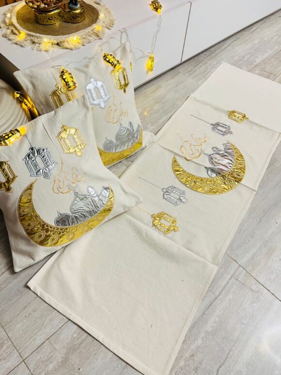 Handmade 150 cm multi-colored tablecloth - Image 13