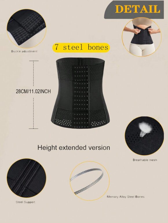 1 Pc Wrap Waist Trainer Double Belt Slimming Sheath Height 28CM Faja Body Shaper Corset Shapewear Woman Flat Tightens Belly Postpartum Sheath Waist Trainer Body Shaper Girdles For Women Sheath Flat Belly Woman - Image 3