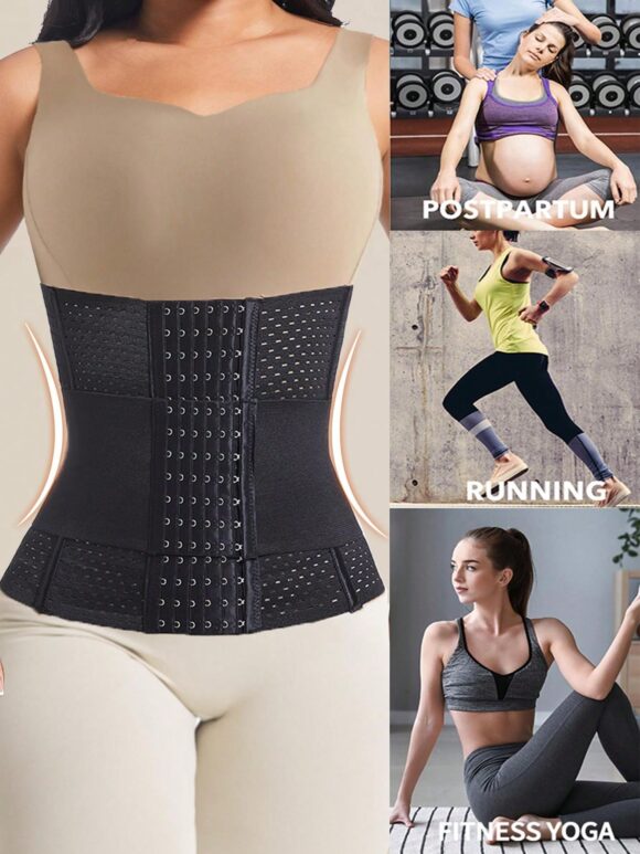 1 Pc Wrap Waist Trainer Double Belt Slimming Sheath Height 28CM Faja Body Shaper Corset Shapewear Woman Flat Tightens Belly Postpartum Sheath Waist Trainer Body Shaper Girdles For Women Sheath Flat Belly Woman - Image 16