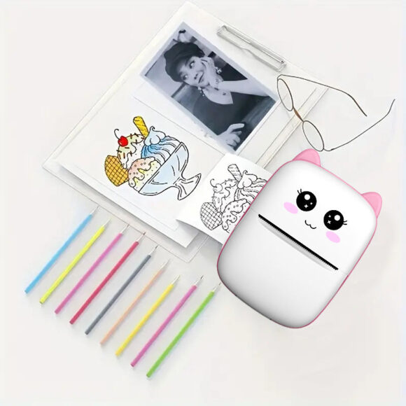 Handy Kids Photo Printer X5 Mini Pocket Portable Label Printer Sticker Wireless Inkless Self-adhesive Thermal Printer - Image 5