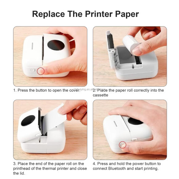 Kids Gift Photo Mobile Phone Operation Family USB Thermal Printer Label 57mm Bluetooth4.0 Mini Portable Small Foto Printer - Image 9