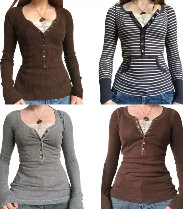 Vintage Lace Patchwork Cute Cotton Tshirts Women Korean Fash