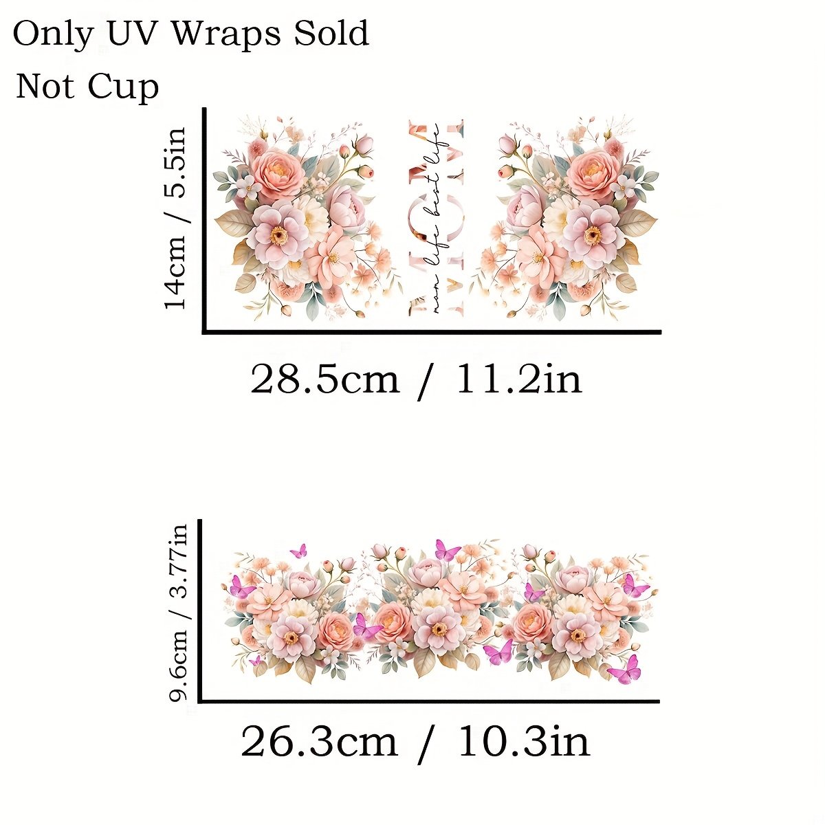2pcs Floral-Themed Mom Life Transfer for 40Oz Libbey Glasses - Waterproof And Scratch-Resistant, Decorative Kit Suitable for Glasses, Coffee Mugs, Etc. (Cup Not Included), Ideal Gift for Birthdays, Holidays, And Mother'S Day - Image 7