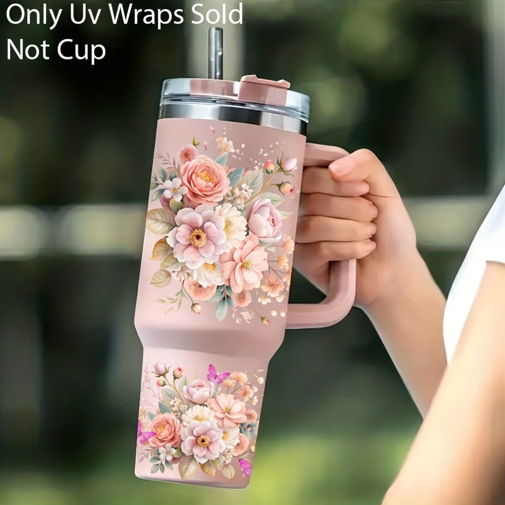 2pcs Floral-Themed Mom Life Transfer for 40Oz Libbey Glasses - Waterproof And Scratch-Resistant, Decorative Kit Suitable for Glasses, Coffee Mugs, Etc. (Cup Not Included), Ideal Gift for Birthdays, Holidays, And Mother'S Day
