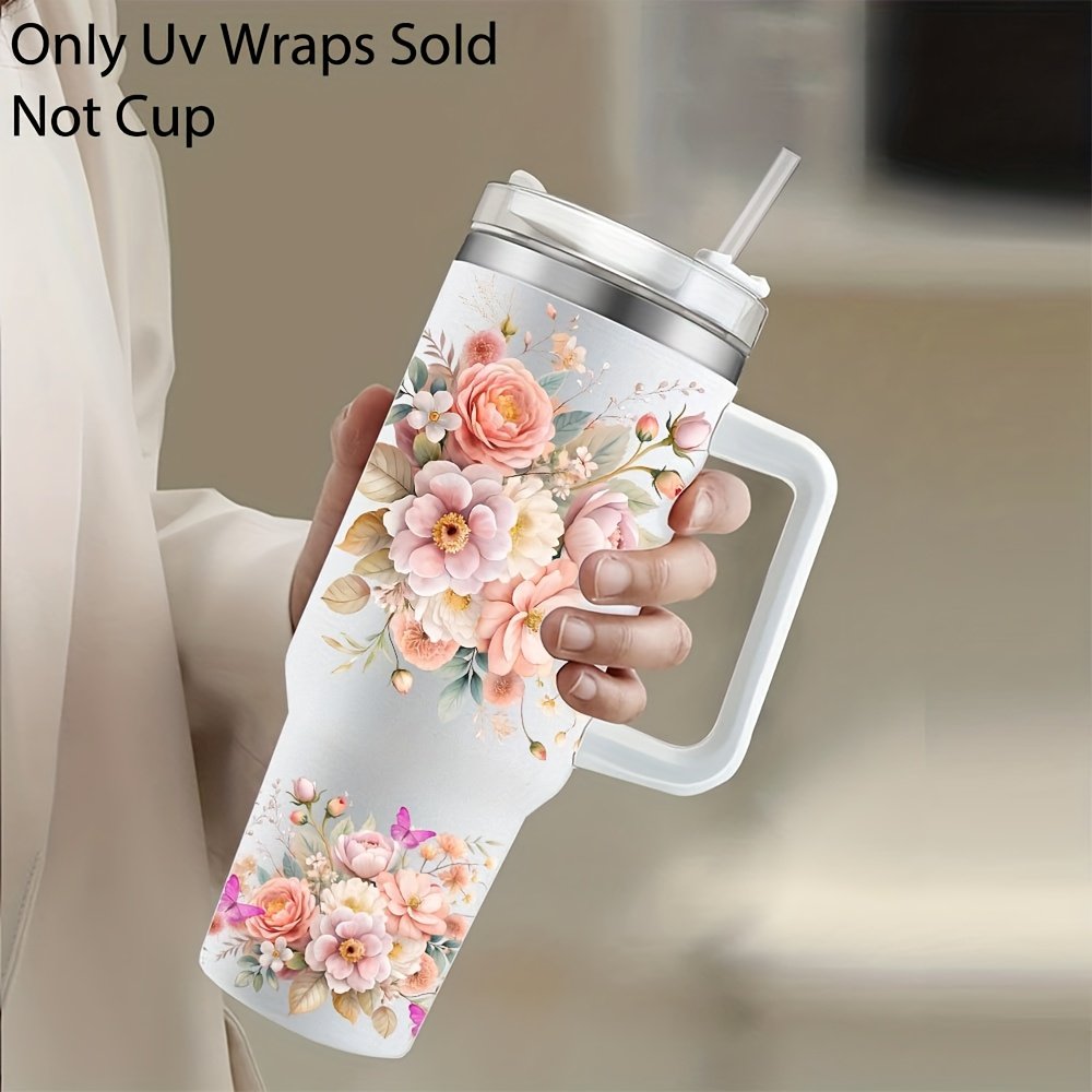2pcs Floral-Themed Mom Life Transfer for 40Oz Libbey Glasses - Waterproof And Scratch-Resistant, Decorative Kit Suitable for Glasses, Coffee Mugs, Etc. (Cup Not Included), Ideal Gift for Birthdays, Holidays, And Mother'S Day - Image 9